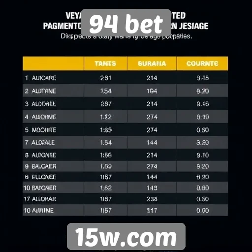 Opções de pagamento e retiradas no 94 bet